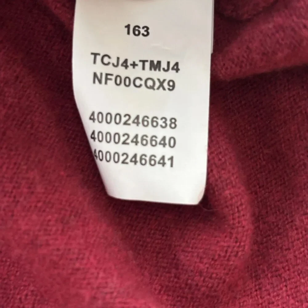 The North Face Men's 2XL Red 1/4 Zip Pullover Sweater Long sleeve Burgundy